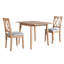 Table de salle à manger extensible de 29 à 45 po pour 4 personnes, table de cuisine pliante avec pieds en bois d'hévéa, table de salle à manger peu encombrante pour le salon, la cuisine, la salle à manger et le petit espace (table seulement)-878103060