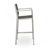 Outdoor 29.50" Rust-Proof Aluminum Barstools With PE Rattan Seat And Backrest, Set Of 2, Silver & Grey-782700353