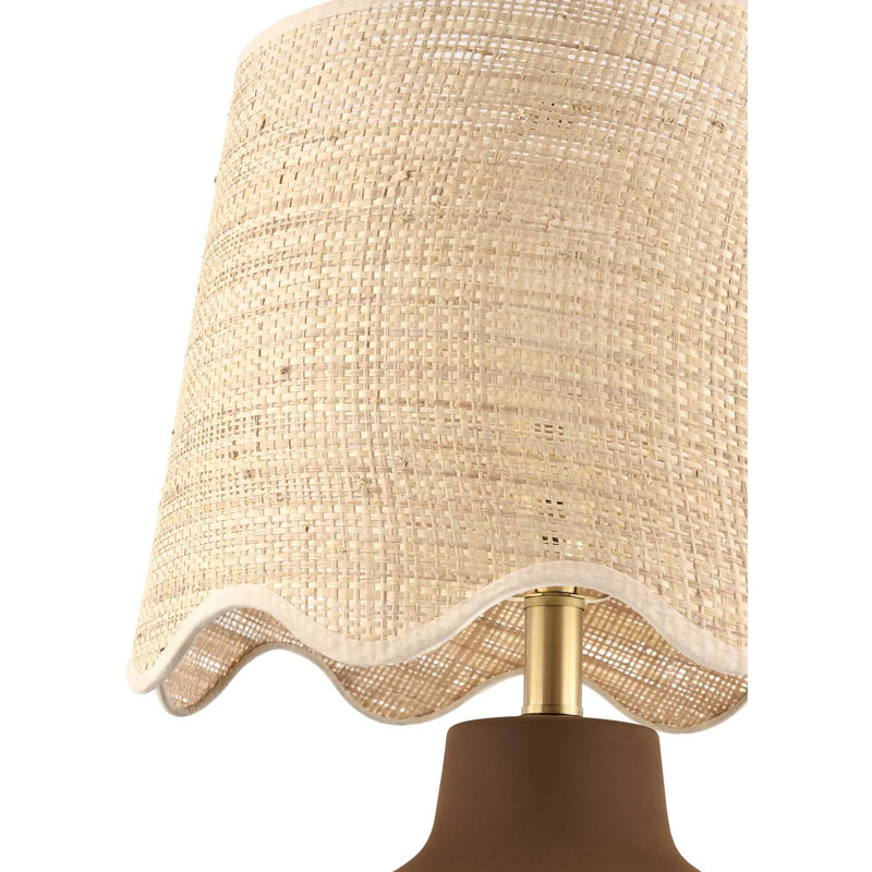Ganza Table Lamp, Dark Brown, Brown