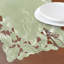 Chemin de table élégant en dentelle vert clair avec broderie européenne