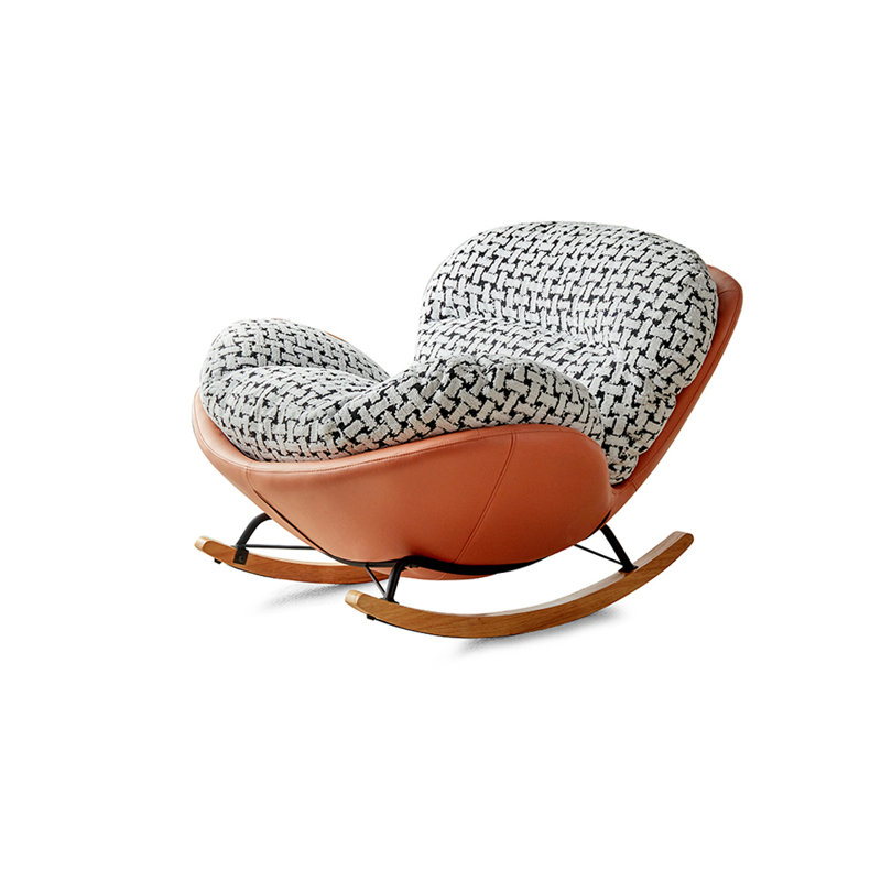 Rocking Chair, Black/Orange