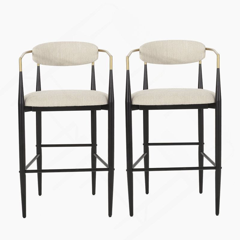 Tabouret de bar (ensemble de 2), Beige