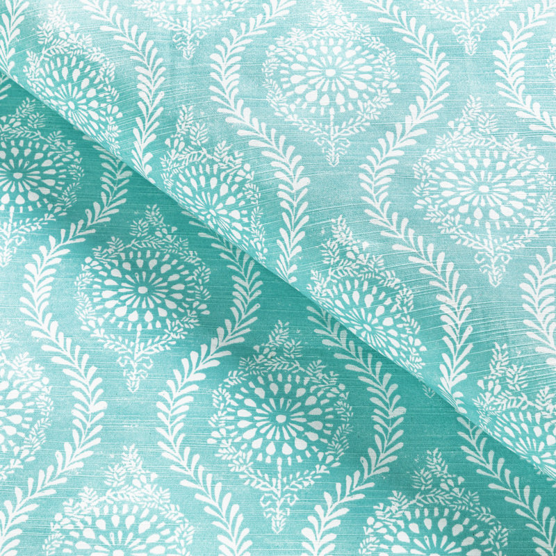 Manoir Marindol Print Fabric, Aqua