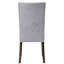Chaises d'appoint de salle à manger en lin gris (2) - dossier élégant, chaise classique à structure en bois robuste (2)