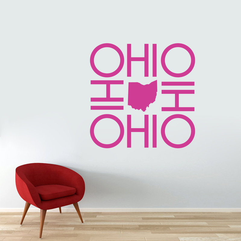 Décalcomanie murale ohio, Rose vif