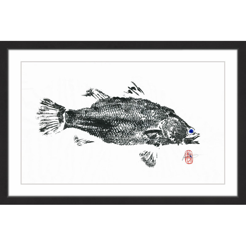 « barramundi solitaire », reproduction d’art encadrée, H 20 po x l 30 po x P 1,5 po