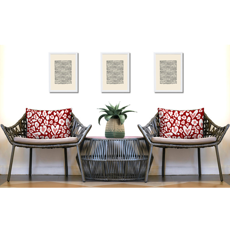 Oreiller réversible intérieur / extérieur à imprimé zébré Bobbi, 25x18, Red