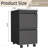 Office Storage Organizer Cabinet 2 Drawers File Cabinet With Secure Lock Metal Vertical File Cabinet With Wheels Mobile File Cabinet For Office Home Legal/Letter/A4 Size-560996666