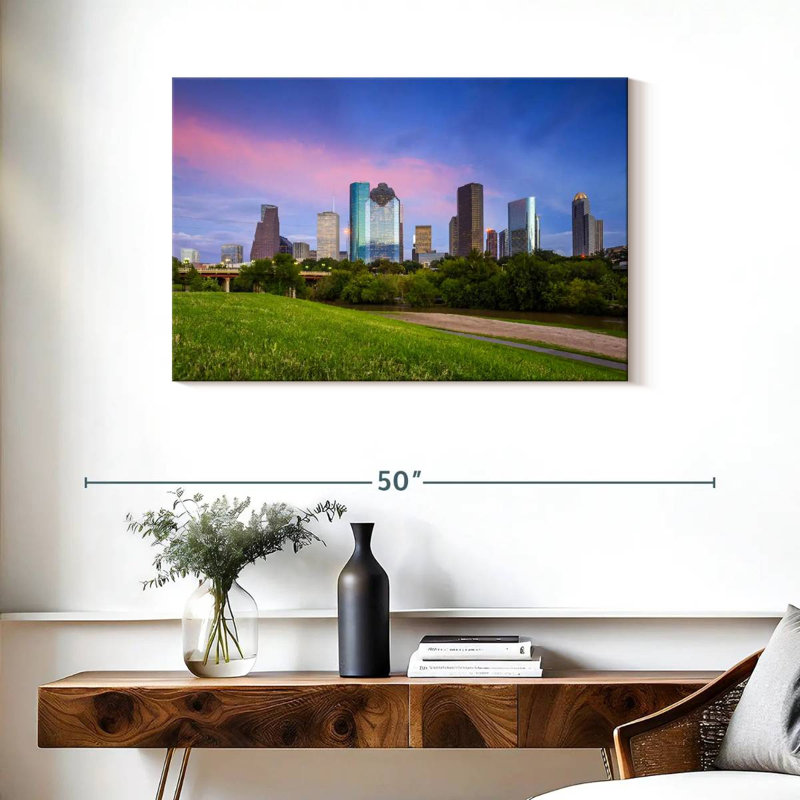 Coucher de soleil Sirci Houston, Texas, H 24 po x l 36 po