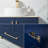 Leonaldo 30'' Blue Single Vessel Bathroom Vanity with Ceramic Top