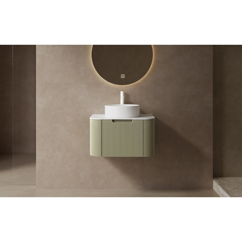 Meuble-lavabo mural avec lavabo et tiroir Chiem