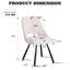 Ensemble de 4 chaises de salle à manger, chaise de cuisine rembourrée moderne Boucle pour salle à manger restaurant, découpe, beige-729107803-729107805
