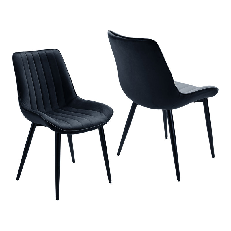 50cm H Upholstered Wing Back Accent, Black