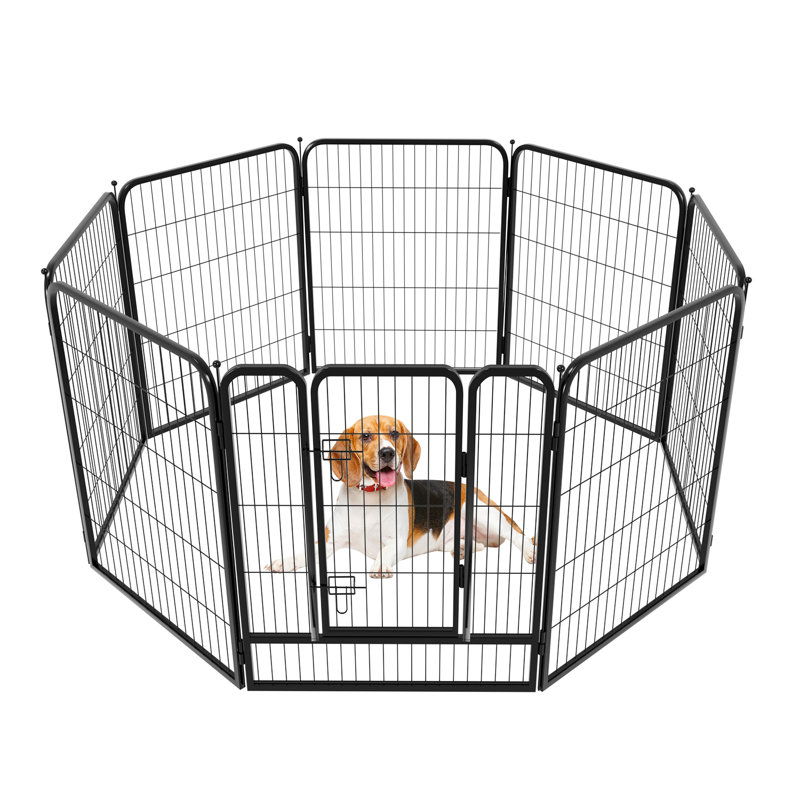 Heavy Duty Adjustable Metal Dog Pen Playpen Portable Foldable Pet Kennel Fence For Outdoor Indoor