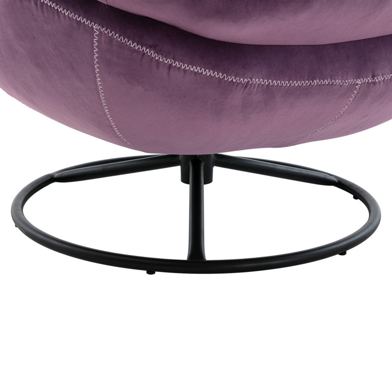 Chaise de salon avec repose-pieds Accent Chair, Mauve