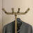Retro Gold Industrial Style Metal Coat Rack, With 6 Hooks For Convenient Hanging, Independent Heavy-Duty Design, Sturdy And Durable, Suitable For Various Spaces.