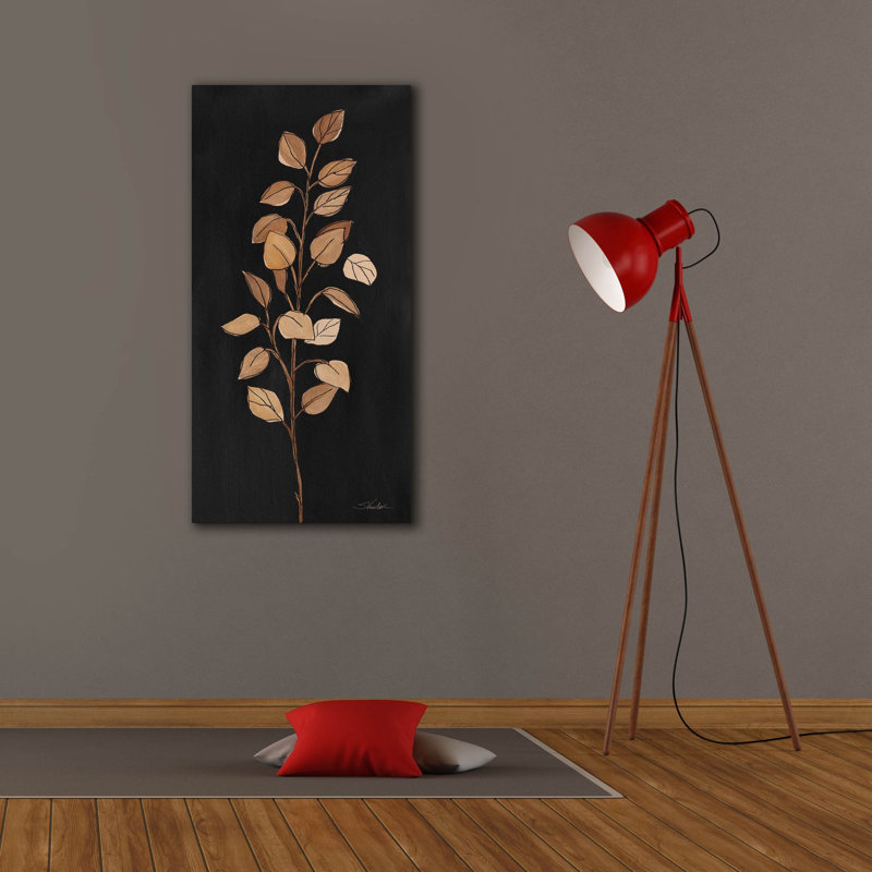 Toile épique «Farm Branch 1 On Black» par Silvia Vassileva, 20 po x 40 po, H 40 po x l 20 po