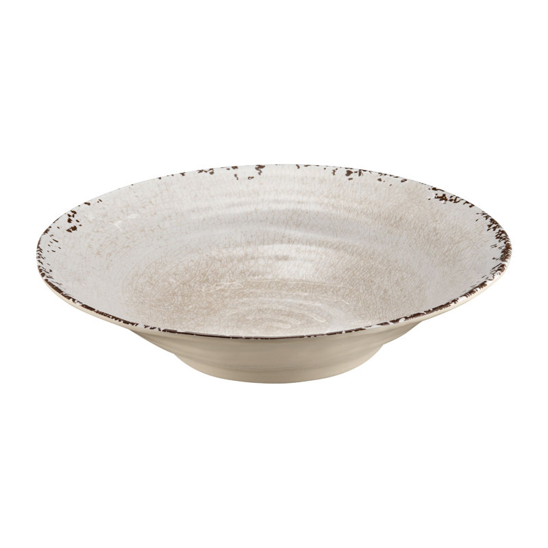 Breakwater Bay Kinzer Melamine Serving Bowl, Cream