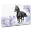 Wild Black Horse In Abstract - Wrapped Canvas Painting-55301092