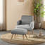 Douglasland Velvet Armchair with Footstool-353228232