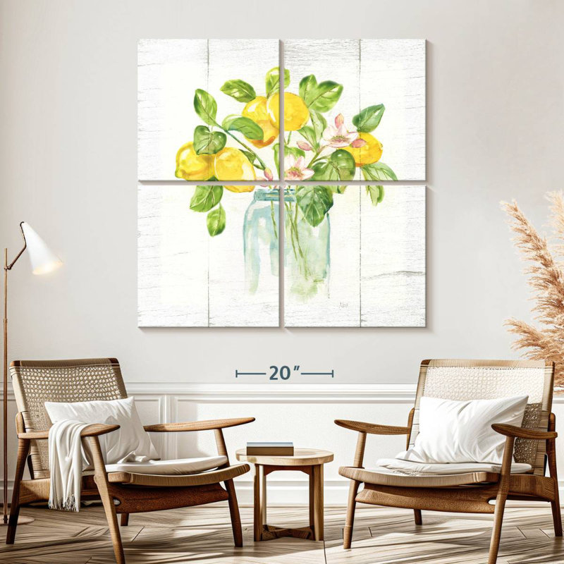 Yarlin Lemon Branches I, 57" H x 57" W