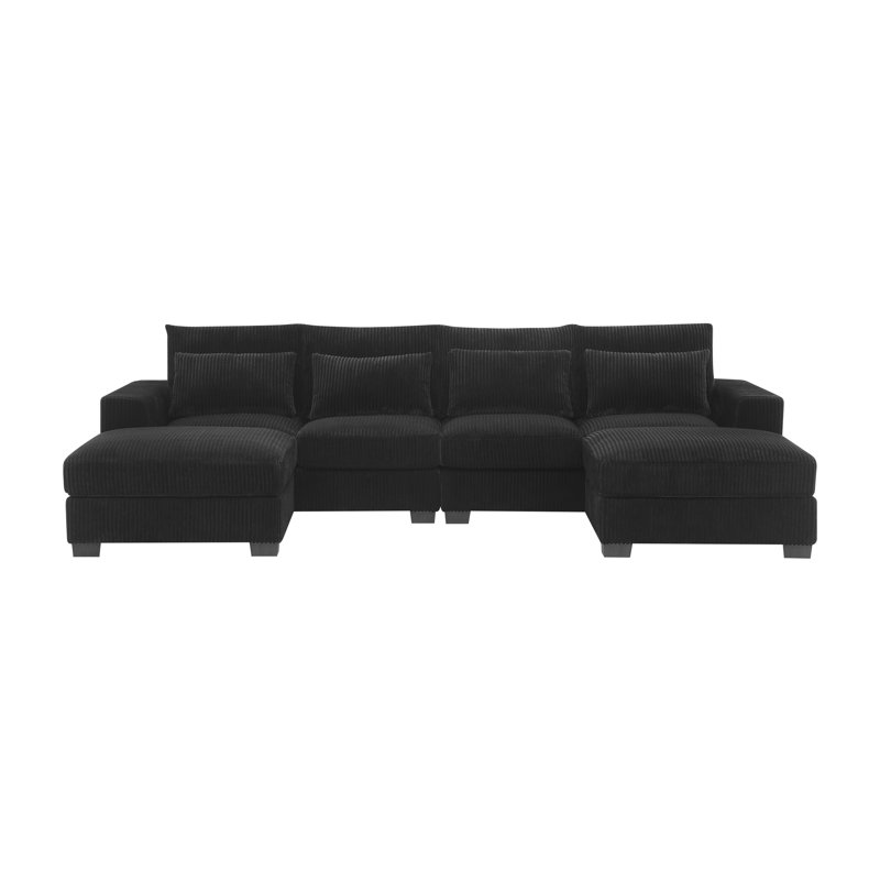 125'' Wide Camden Sofa, Black