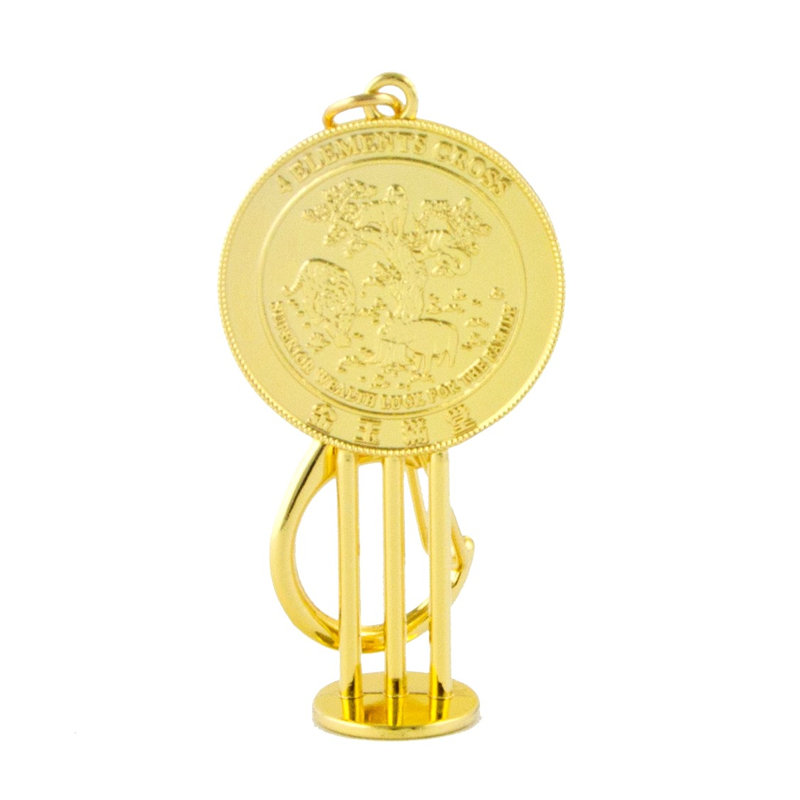 Porte-clés amulette en croix Miroir 4 éléments