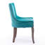 De 2 chaises de salle à manger - Tissu épaissi bleu, pieds en bois massif, attrait de caractère bronze-607799165