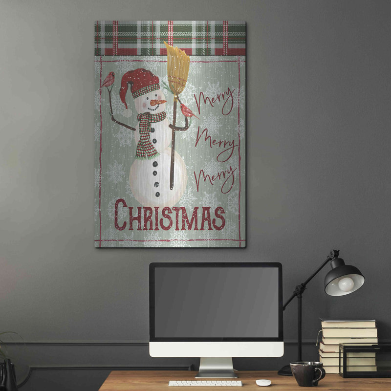 «Merry-Merry-Merry Christmas Snowman» par Cindy Jacobs, H 36 po x l 24 po