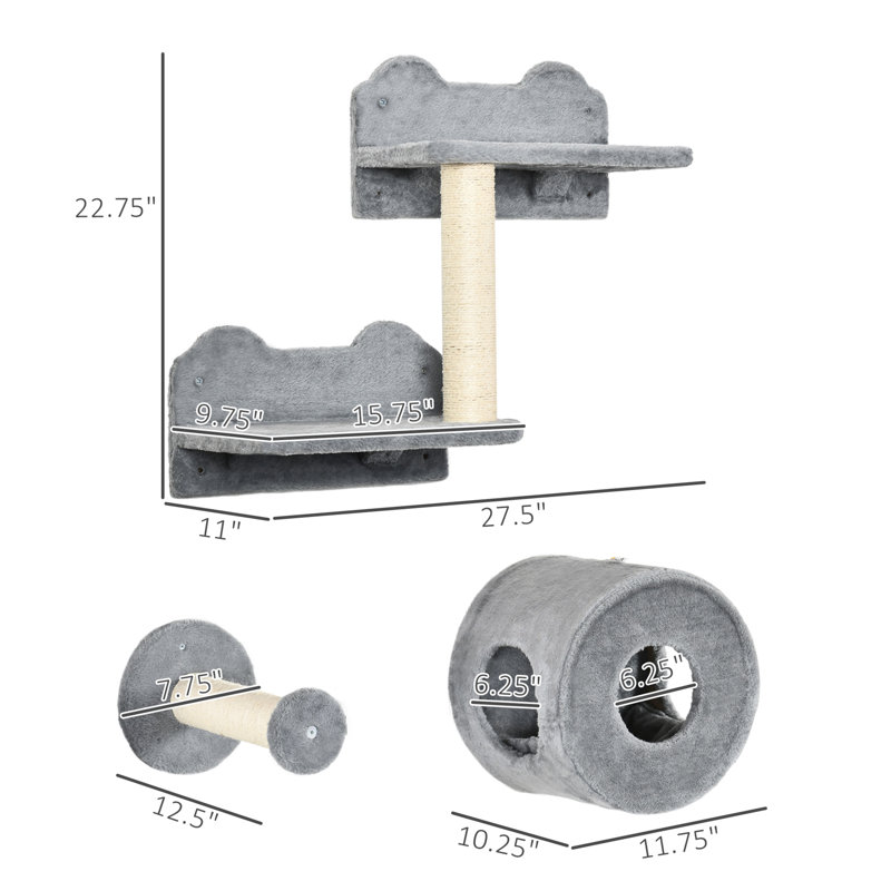Pet Wall-mounted Climbing Shelf Set