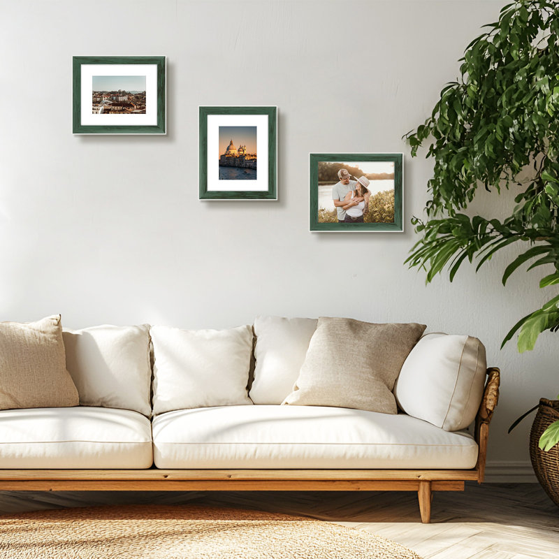 Ensemble de cadres muraux en bois Gallery, H 13,78 po x l 10,79 po x P 0,47 po