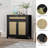 Bonetta Black Rattan Cabinet with Drawer and 2 Doors Accent Cabinet with Adjustable Shelves