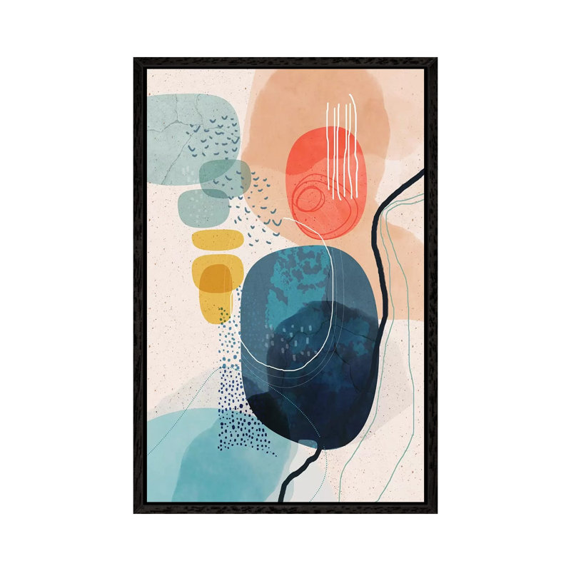 Prelude - Print on Canvas, 101.6cm H x 66.04cm W x 3.81cm D, Black Floater Framed