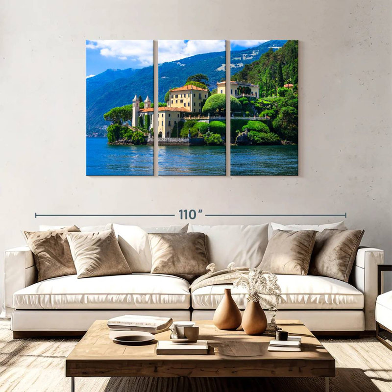 Sebbie Lake Como View, 48" H x 74" W