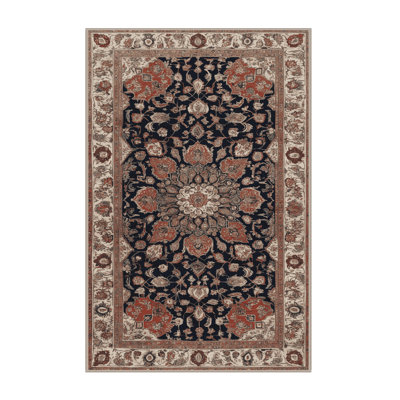 Machine Washable Persian Brown Area Rug
