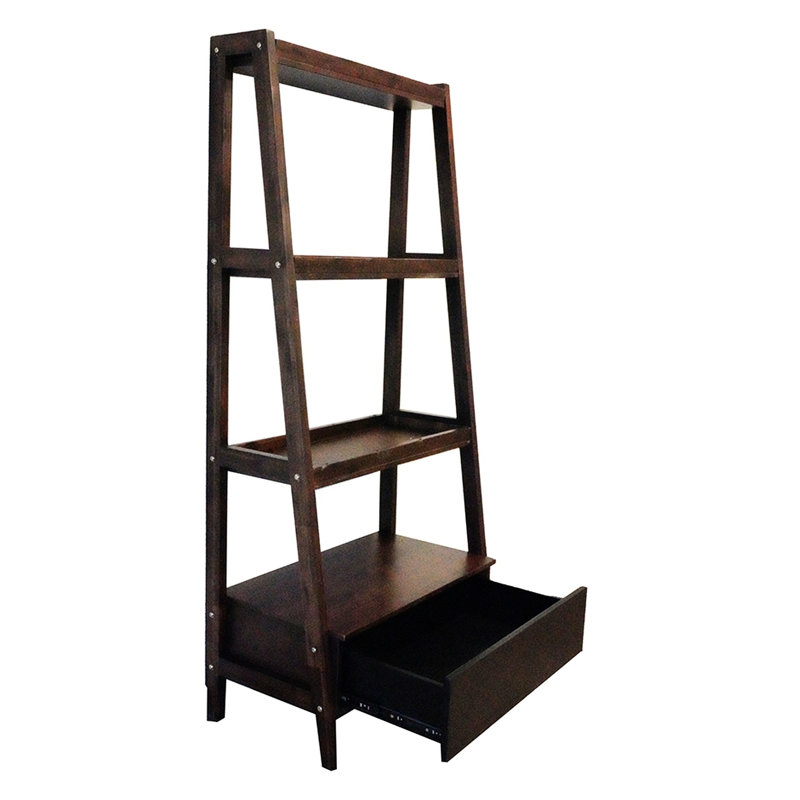 Tablette de style 32X17x68 ", design moderne pour la vie organisée, tablette élégante en bois massif 32X17x68", option de rangement d'espace, finition naturelle