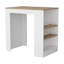 Îlot de cuisine, table de bar de cuisine H 36 po, avec 3 tablettes latérales-899591910-899591905