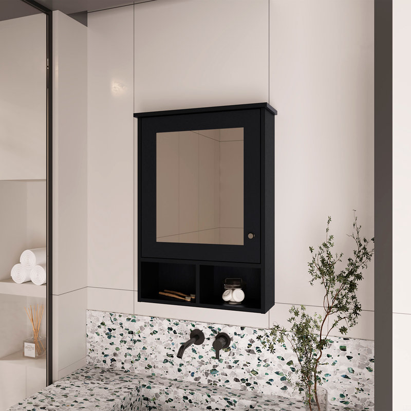 Armoire à pharmacie Gibson, salle de bain, Noir