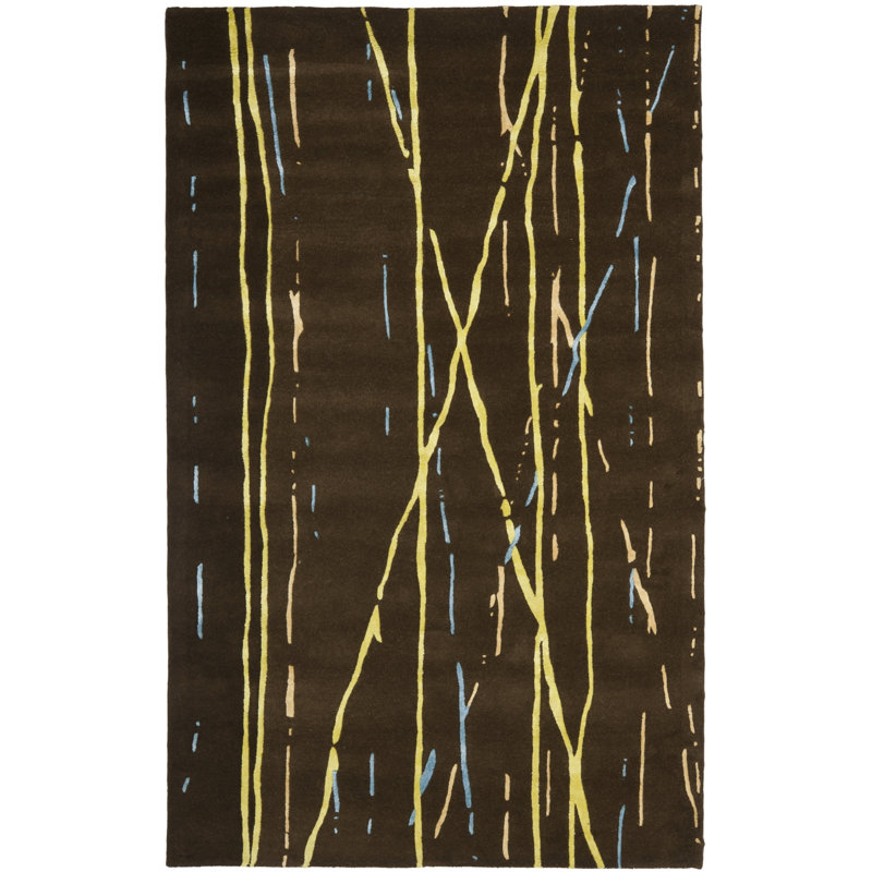 Anduel Hand Tufted Wool Abstract Rug, Rectangle 3'6" x 5'6"