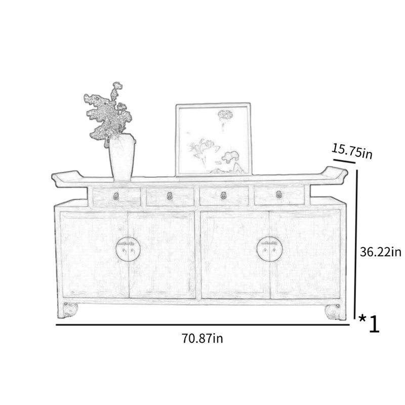 Nouveau buffet antique de style chinois