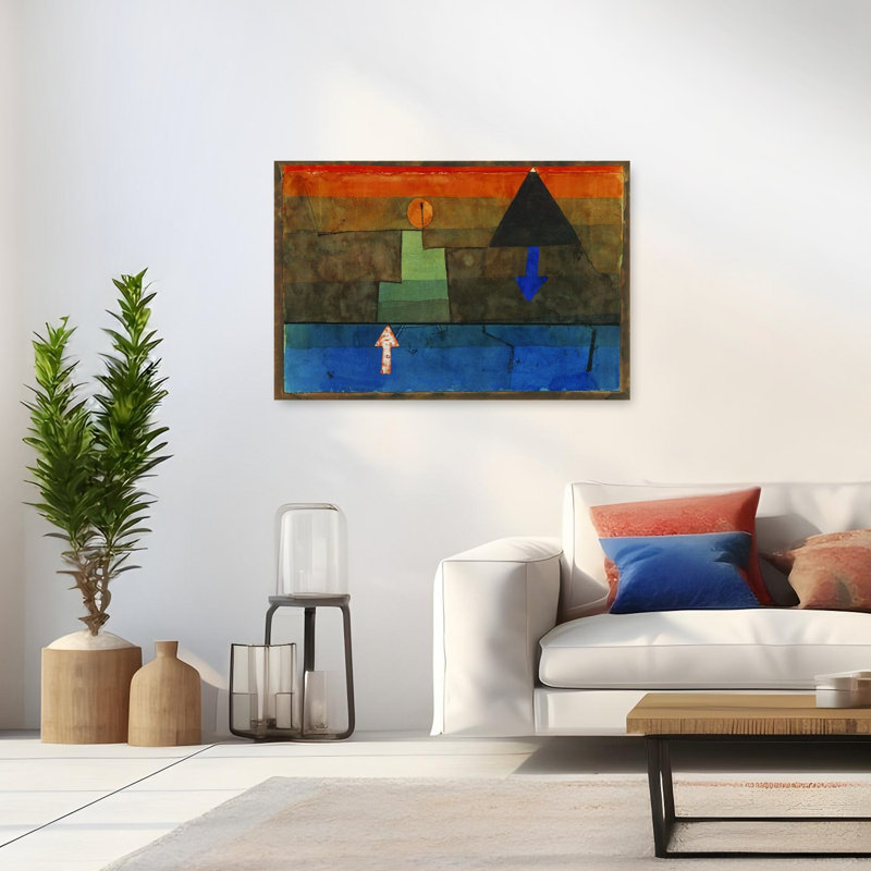 Contrasts In The Evening 1924-1925 Abstract Classic Colorful Sunrise Sunset Wall Art Print by Paul Klee - Wrapped Canvas Print