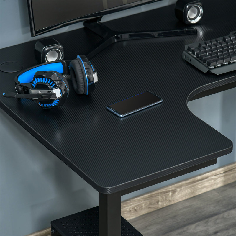 Barkell L-Shaped Metal Base Executive Desk
