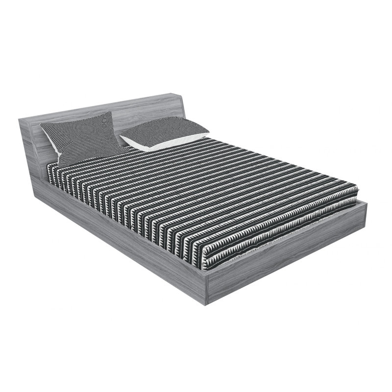 Microfiber Striped Sheet Set, Full Sheet Set with Fitted Sheet