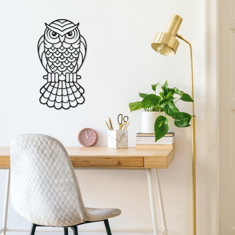 Animals Wall Decor on Metal, Black