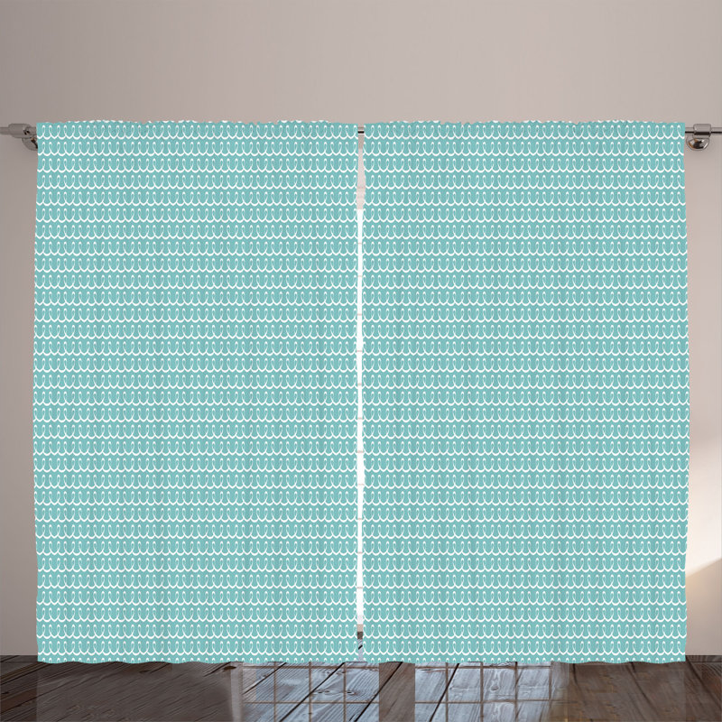 Polyester Semi Sheer Curtain/Drape Pair