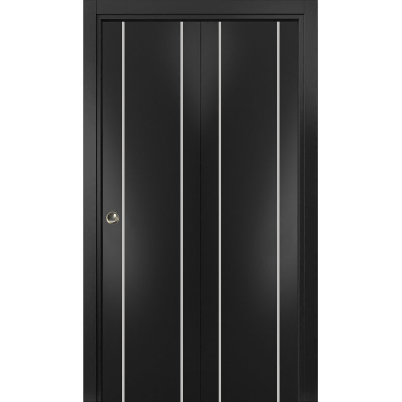 Porte pliante en bois massif massif, 48 po x 84 po