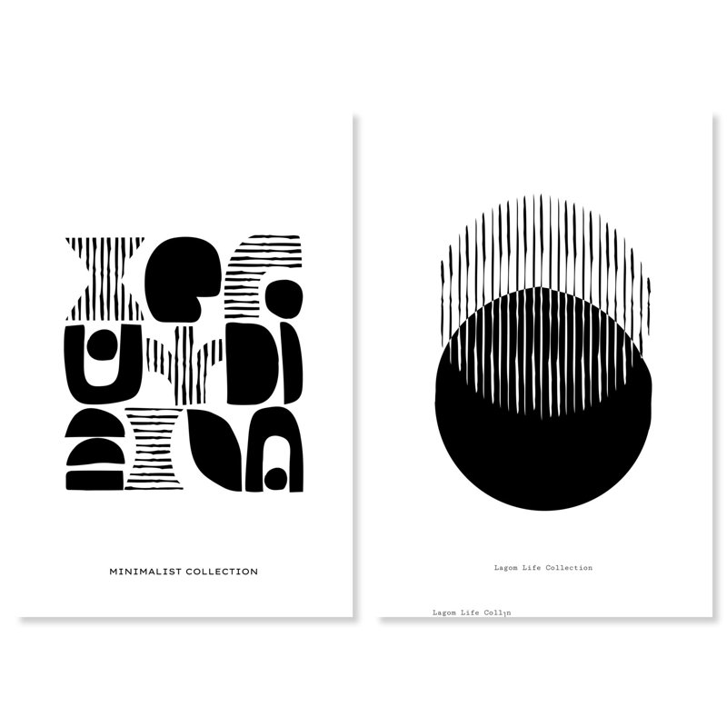 Geometric Equilibrium Canvas Print Modern Abstract Art Set by Art Remedy, Black Frame, 10 x 15, H 36 po x l 24 po
