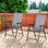 Ensemble de 2 chaises de patio pliables Outsunny, chaises de patio extérieures empilables avec accoudoirs pour la pelouse, le camping, la salle à manger, la plage, la structure en métal, sans assemblage, gris