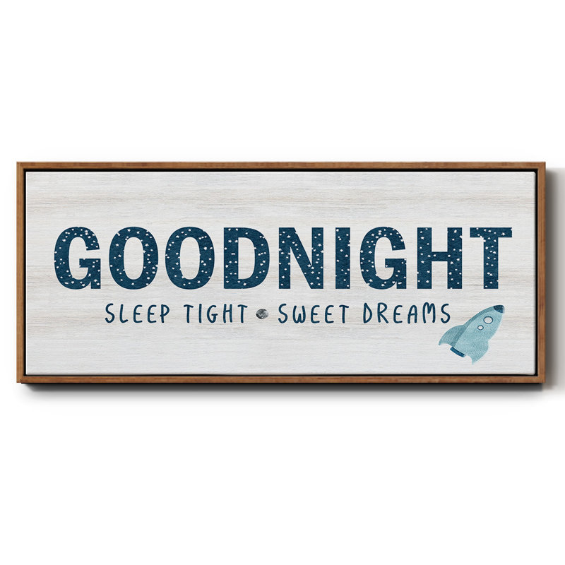 «Sleep Tight Sweet Dreams», toile encadrée, H 12 po x l 30 po