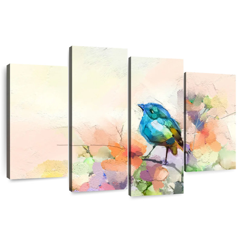 Oiseau Brampt abstrait, H 48 po x l 75 po